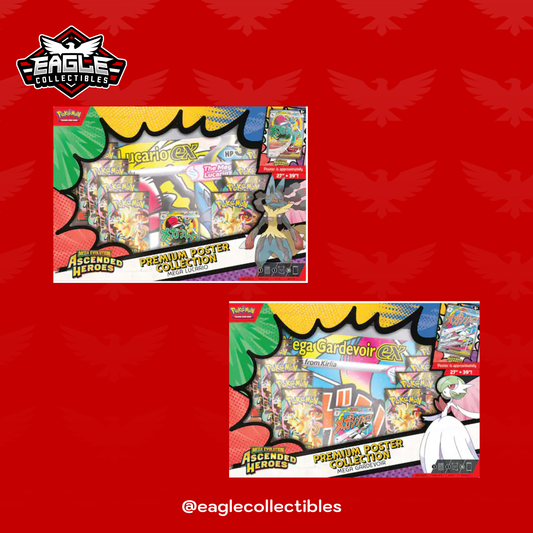 Ascended Heroes Premium Poster Collection - Mega Lucario or Mega Gardevoir